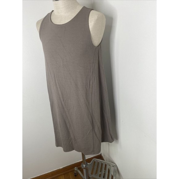 New Sigrid Olsen Dress Womens Sz Medium Gray Sleeveless Shift A Line Round Neck - Picture 2 of 8